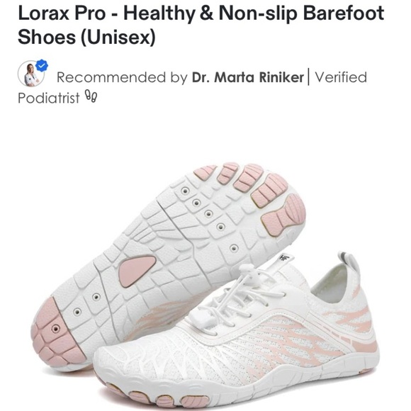 Hike Footwear Shoes - Hike Lorax Pro- Healthy Non-slip Barefoot 🦶 Shoes size 43 white/pink NWT